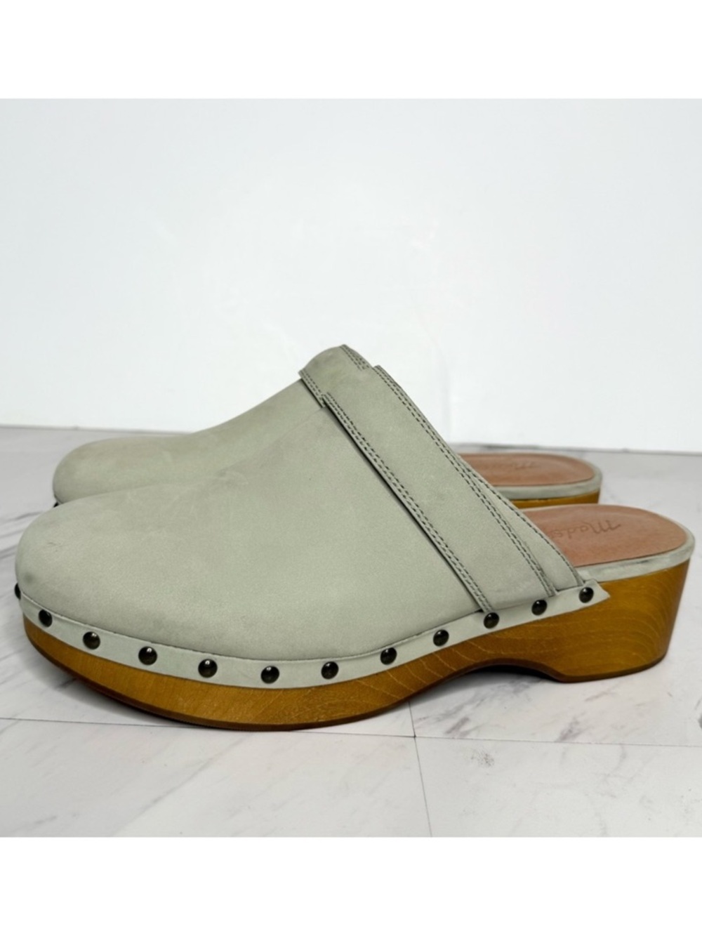 Madewell The Cecily Green Nubuck Clog 7 1/2